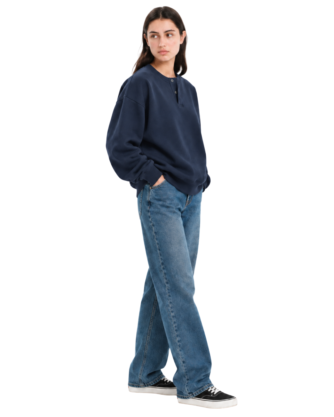 Henley Crewneck