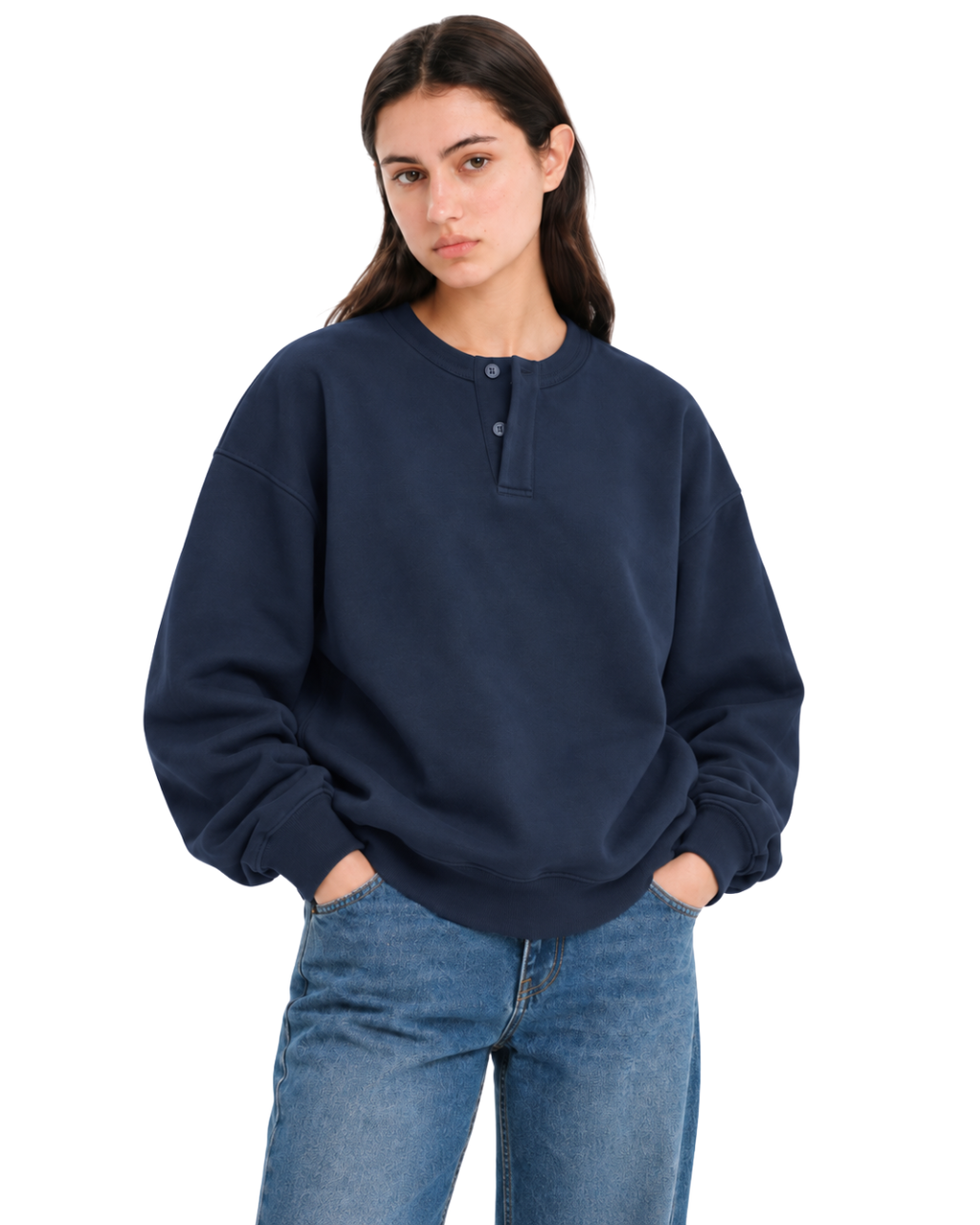 Henley Crewneck