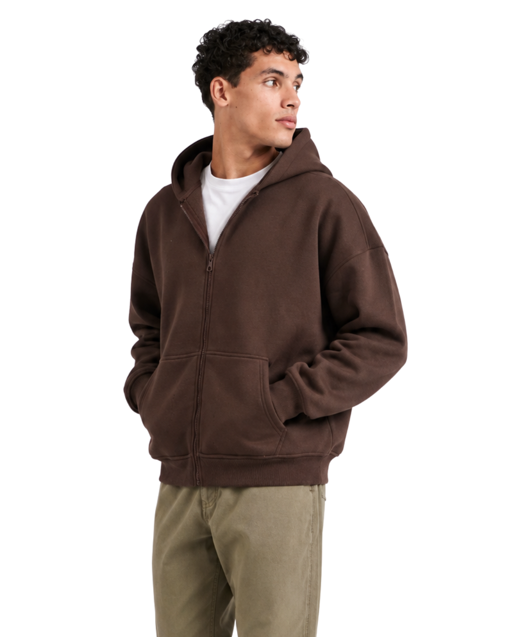 Drop Shoulder Zip-Up