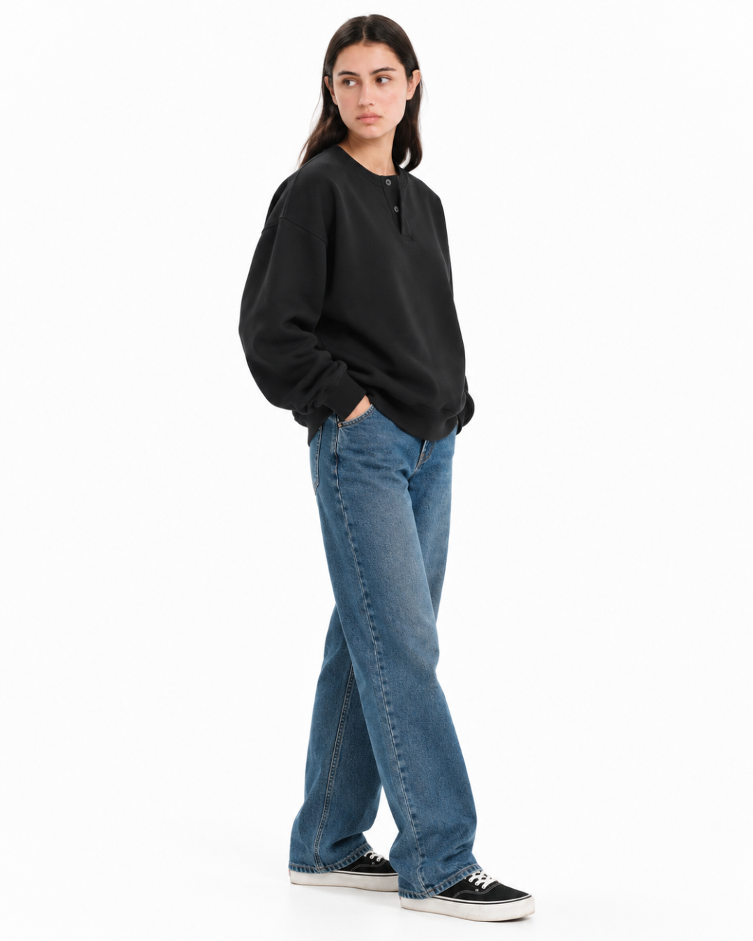 Henley Crewneck