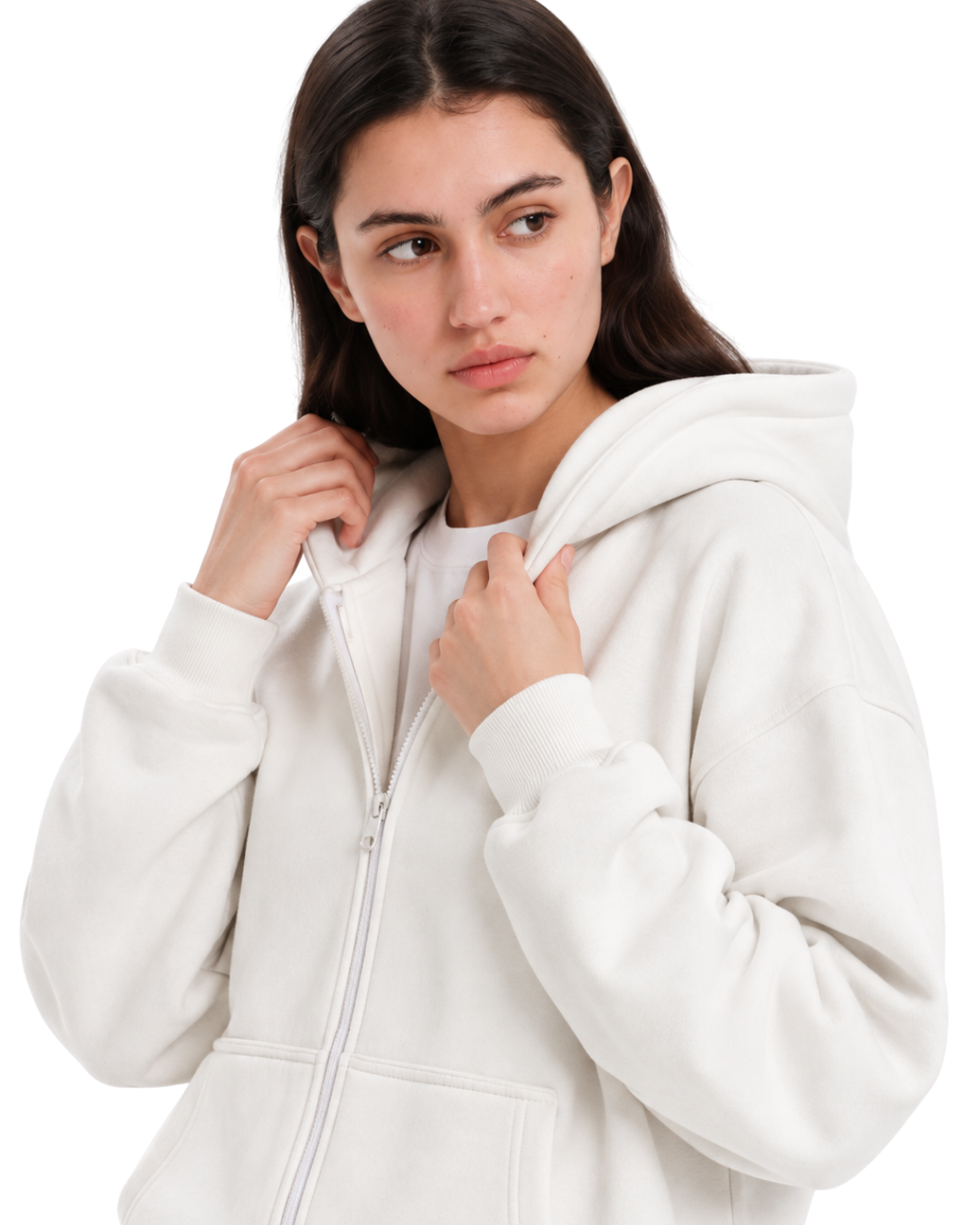 Drop Shoulder Zip-Up