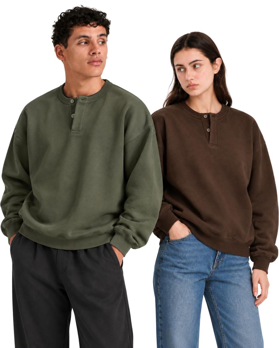 Henley Crewneck