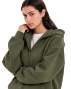 Drop Shoulder Zip-Up