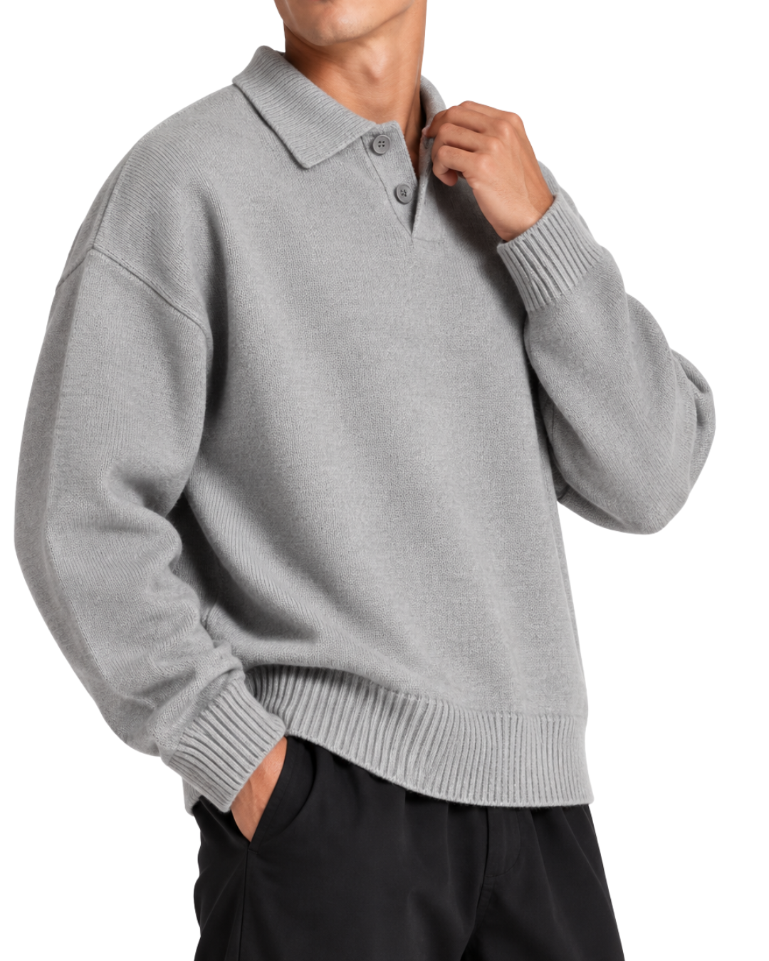 Knit Polo Sweater