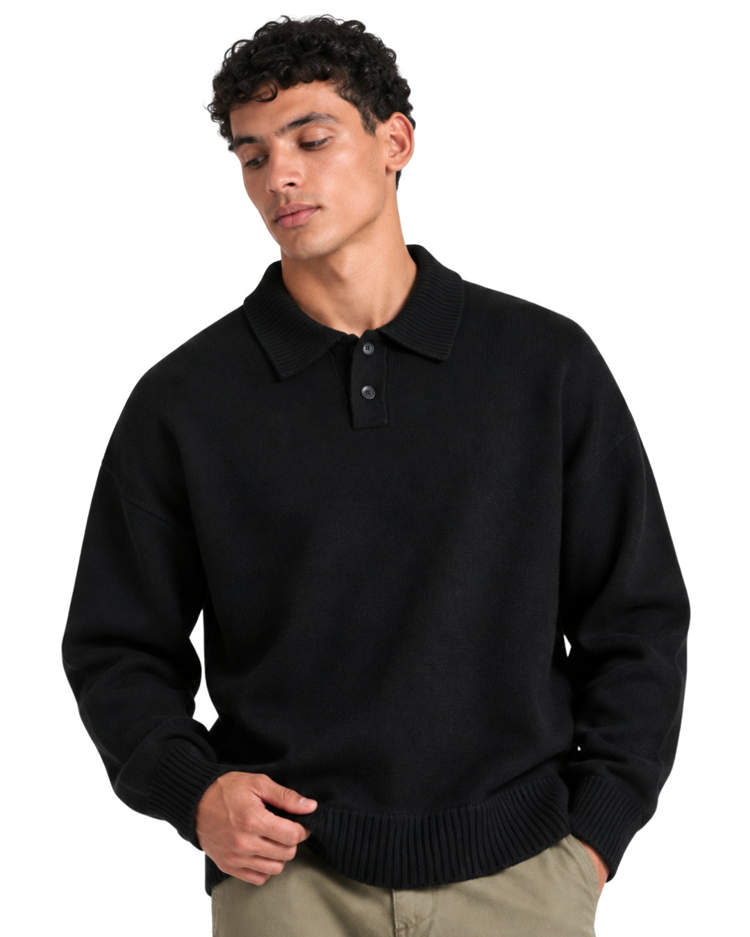 Knit Polo Sweater