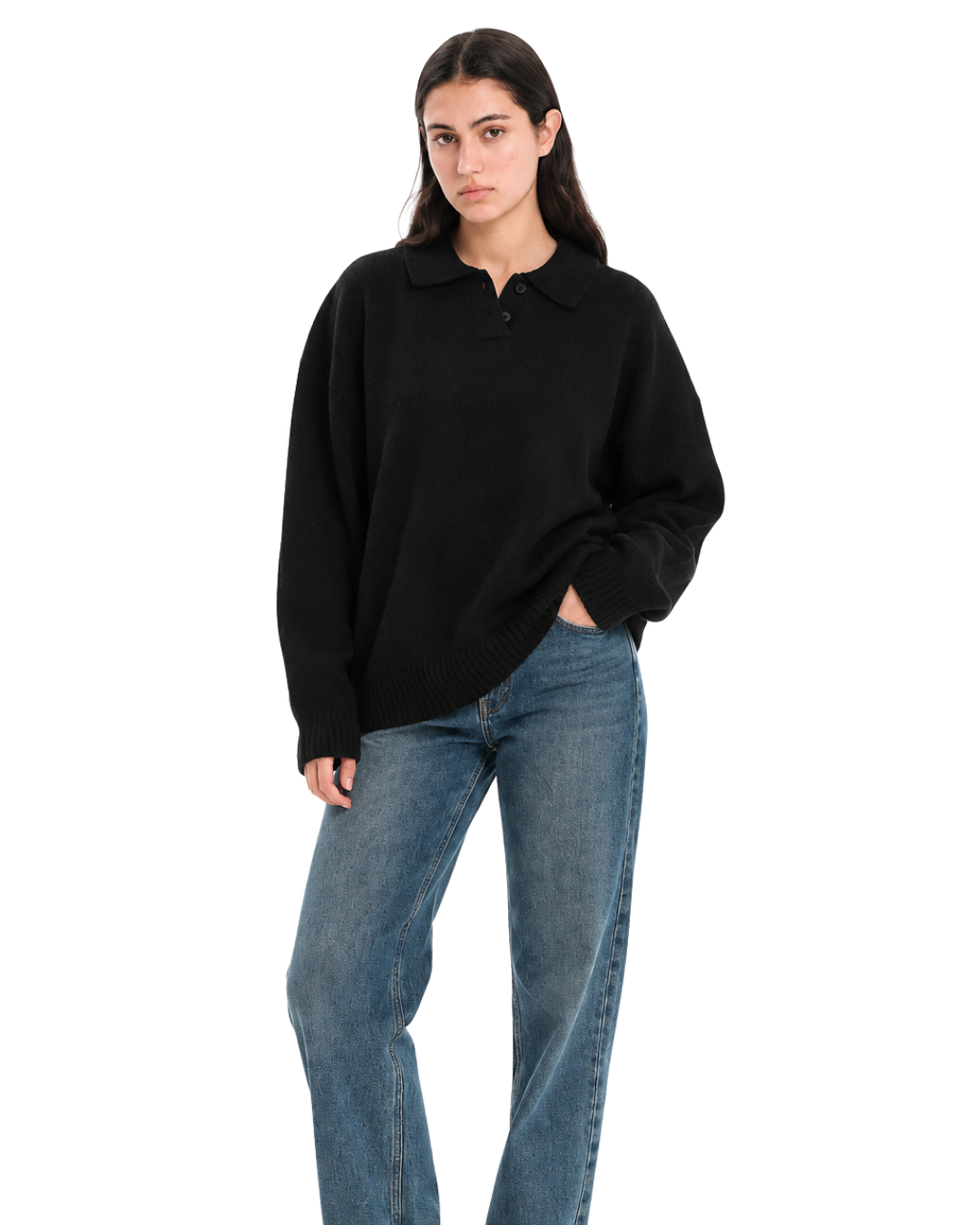 Knit Polo Sweater