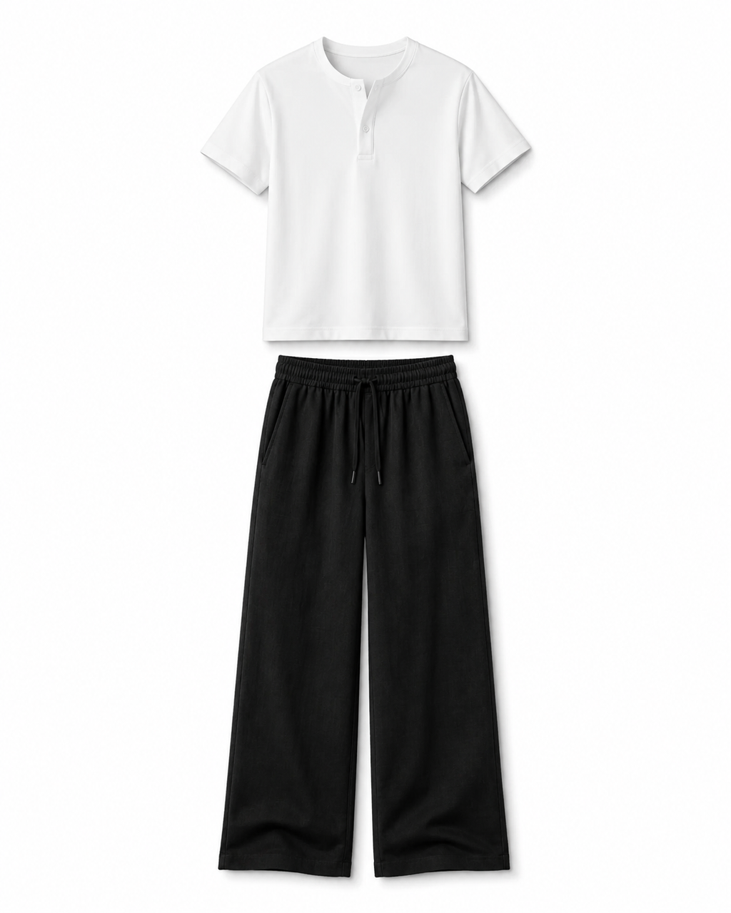 Men's Linen Henley Set