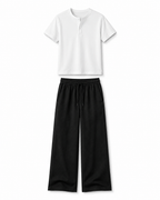 Men's Linen Henley Set