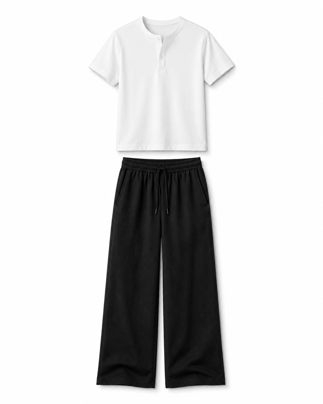 Men's Linen Henley Set