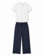 Men's Linen Henley Set