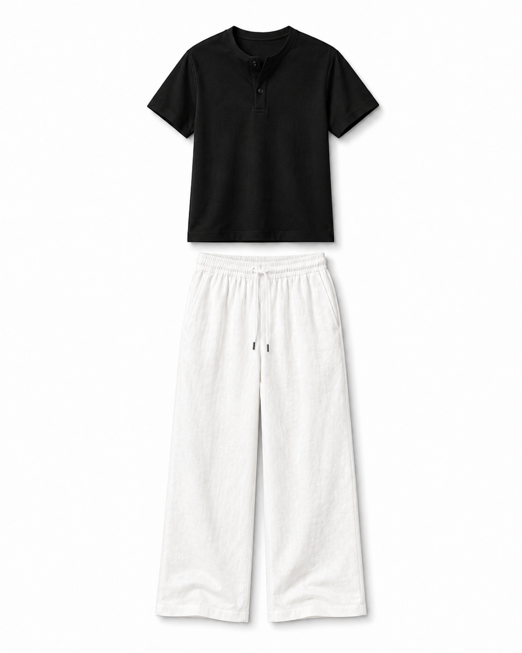 Men's Linen Henley Set