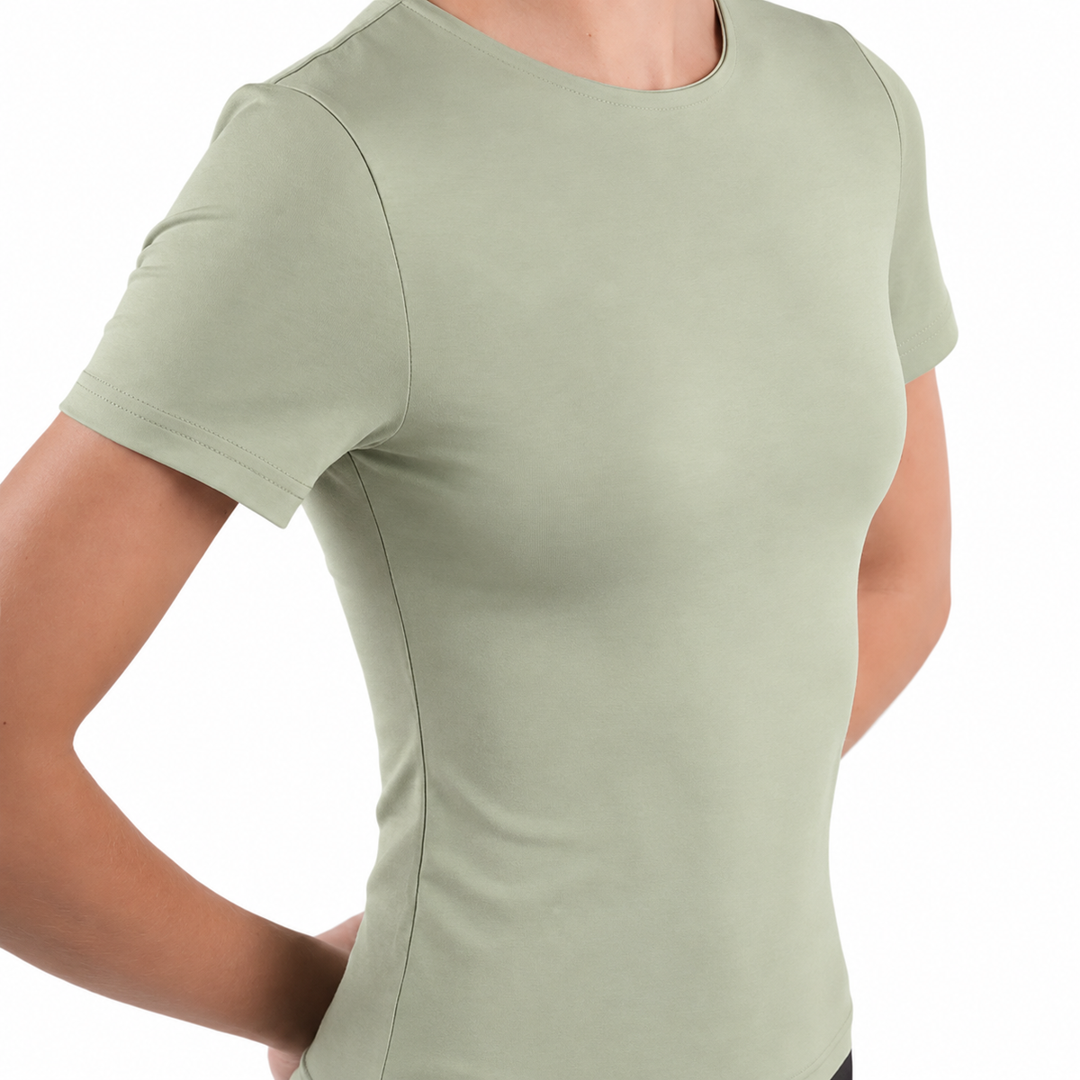 Dual-Layer Short Sleeve Top