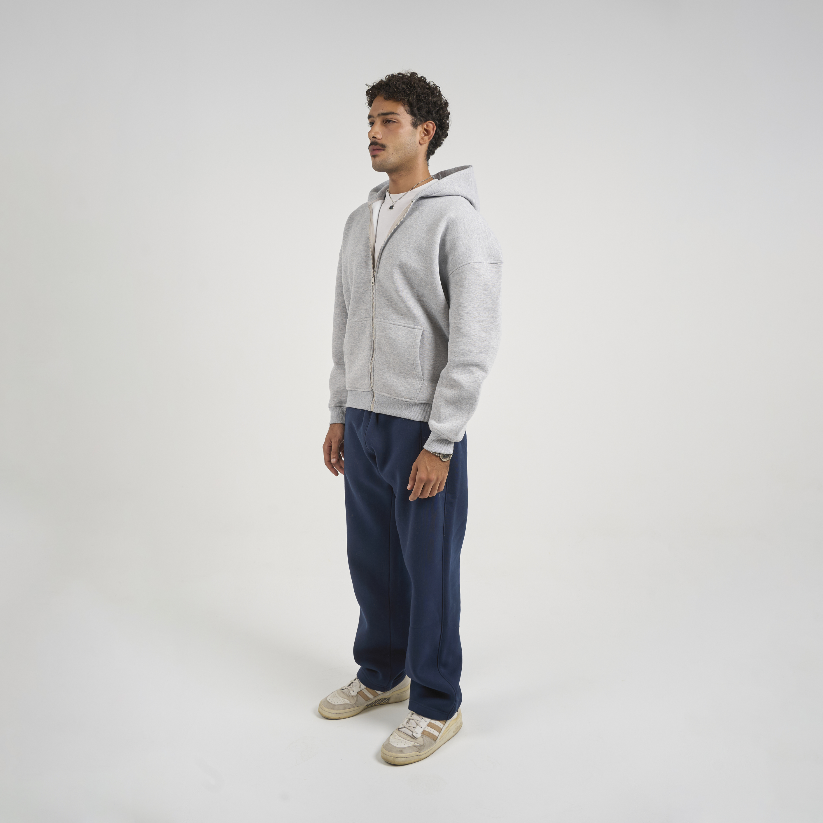 Drop Shoulder Zip-up