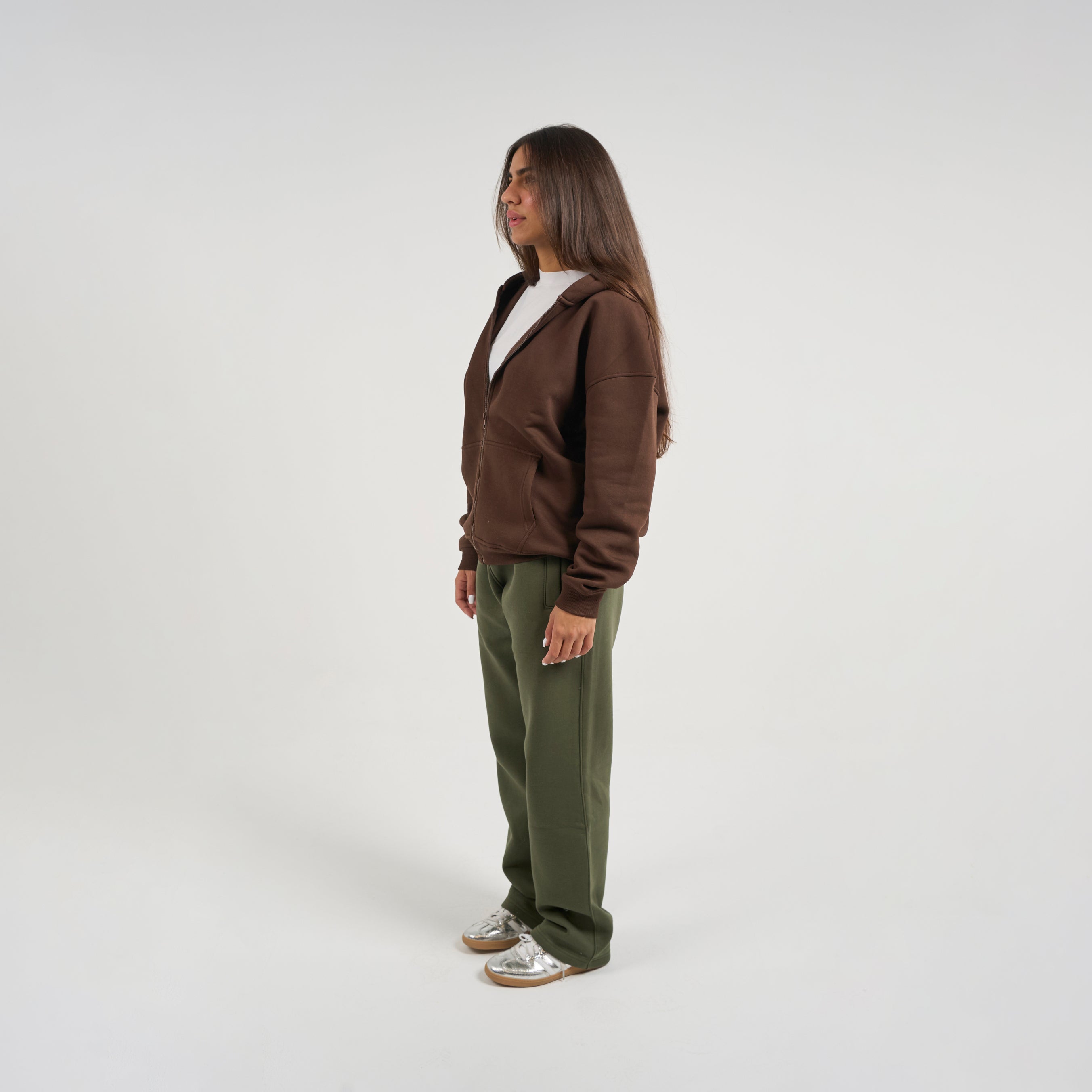 Drop Shoulder Zip-up