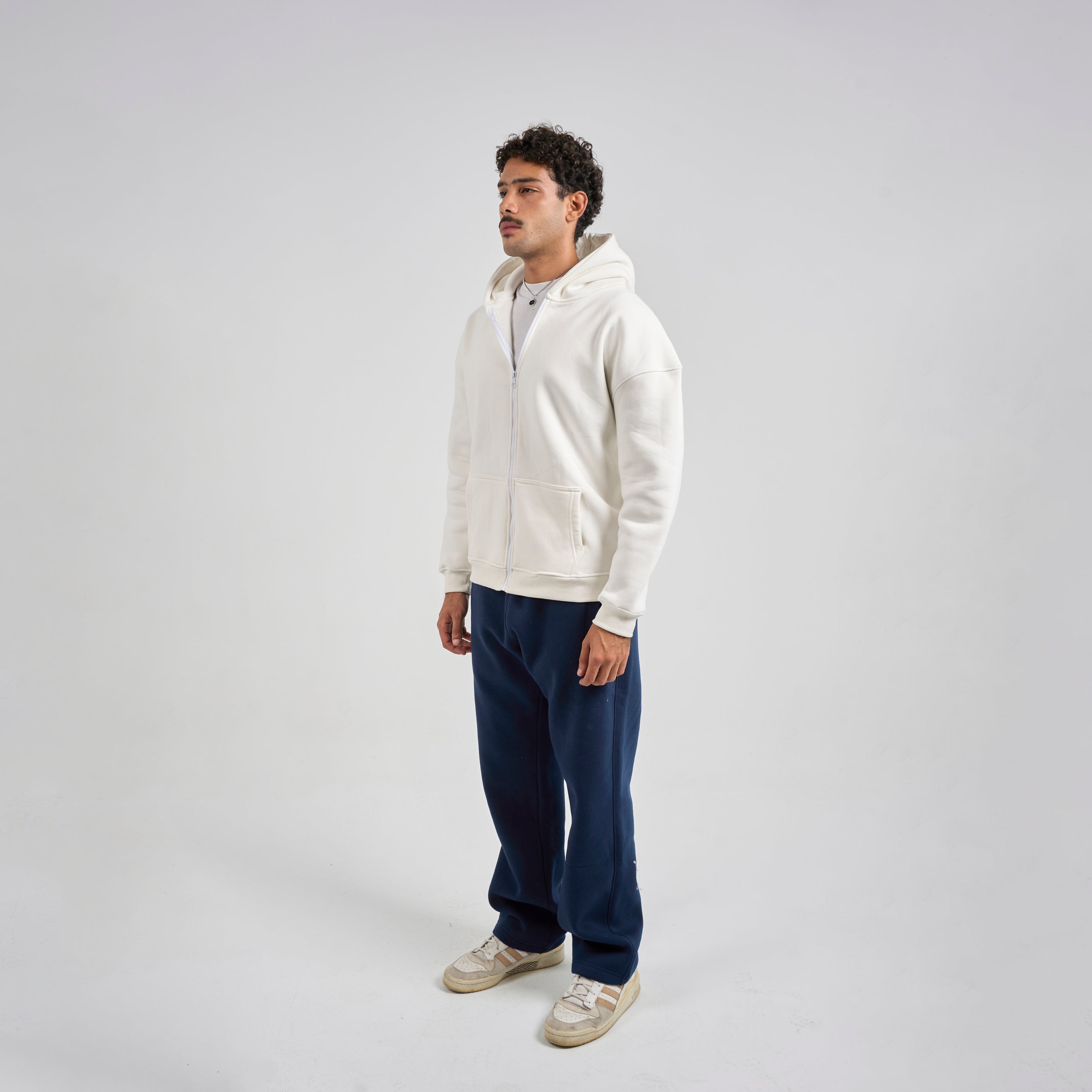 Drop Shoulder Zip-up
