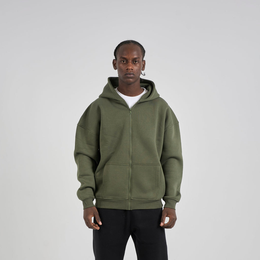 Drop Shoulder Zip-up