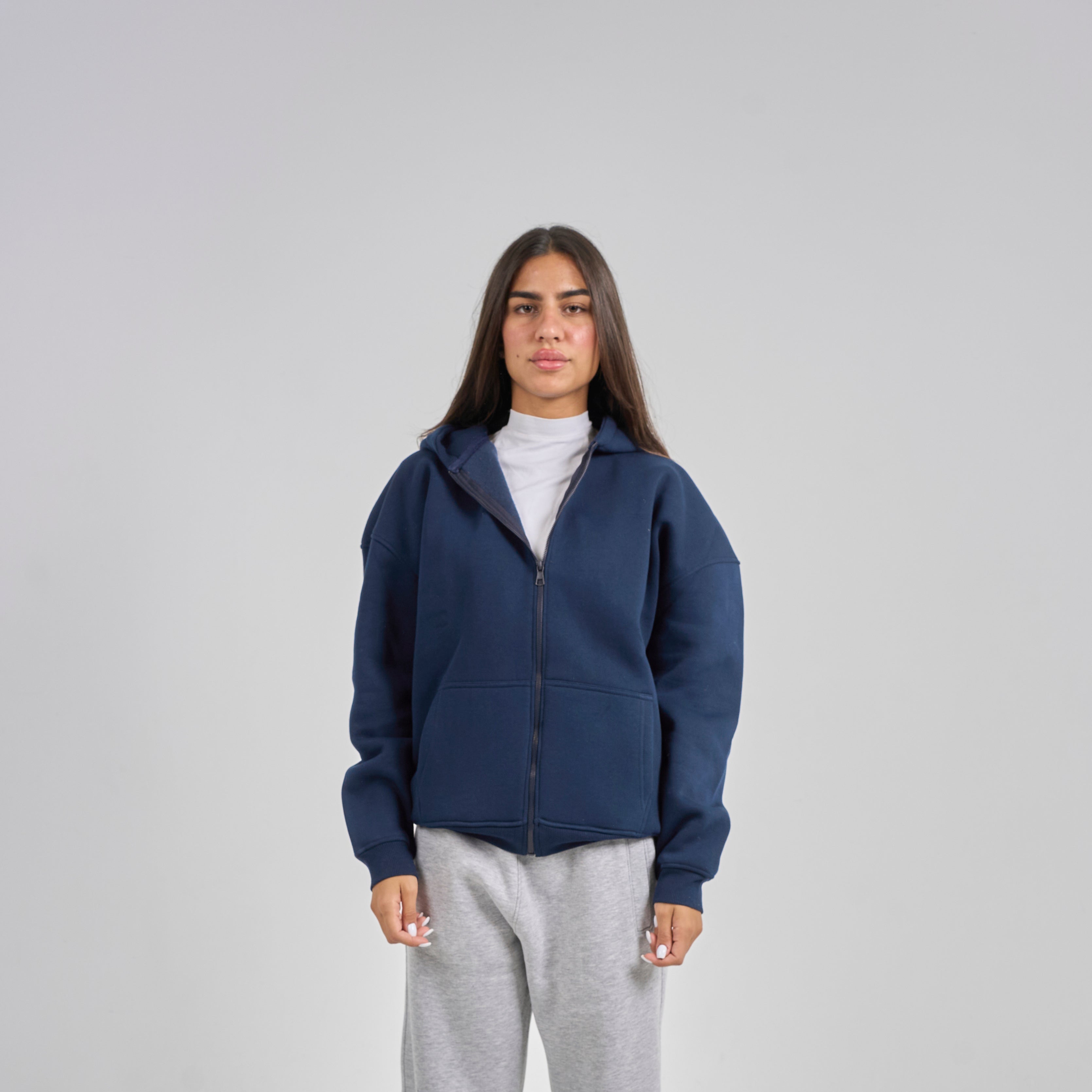 Drop Shoulder Zip-up