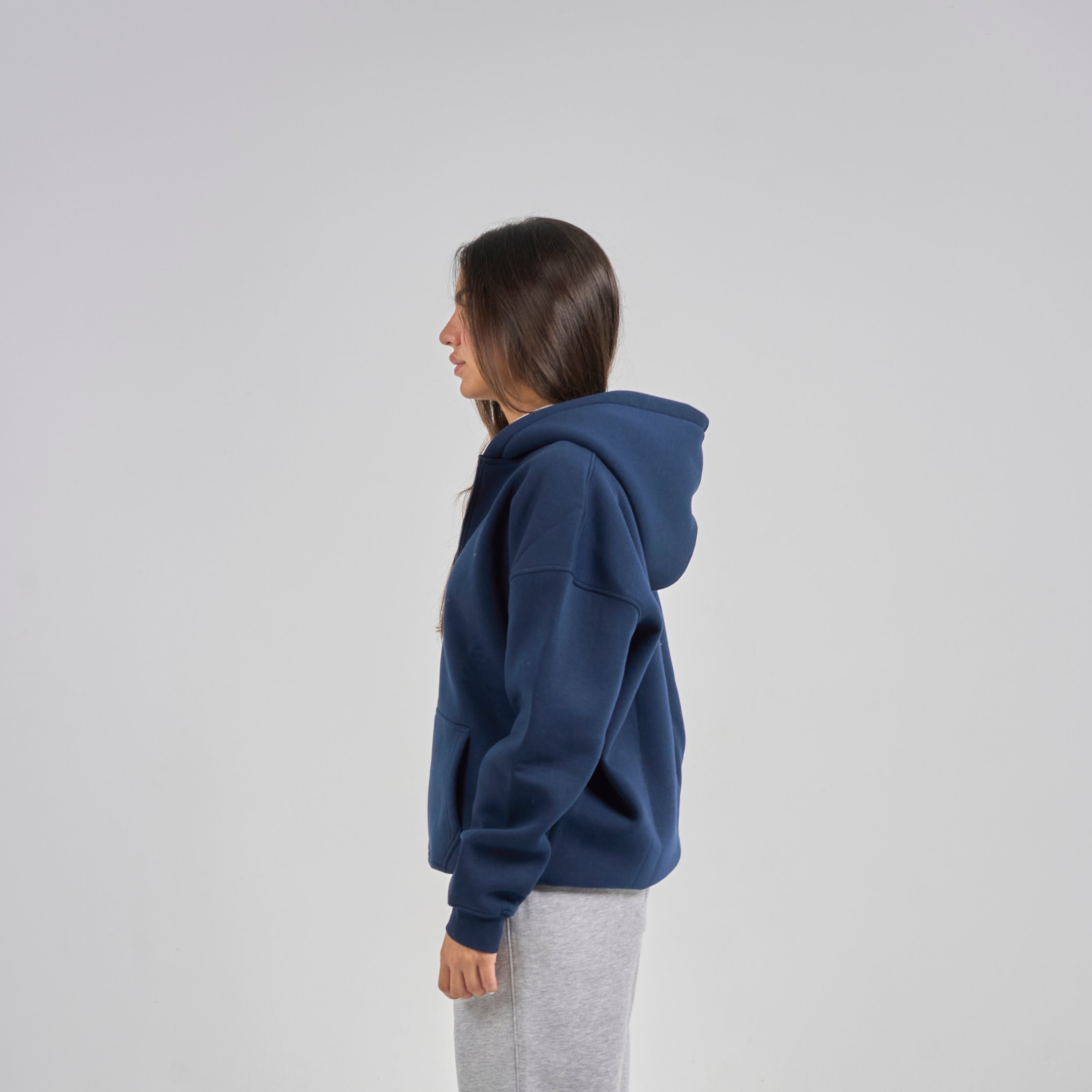 Drop Shoulder Zip-up