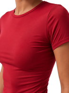 Dual-Layer Short Sleeve Top
