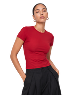 Dual-Layer Short Sleeve Top