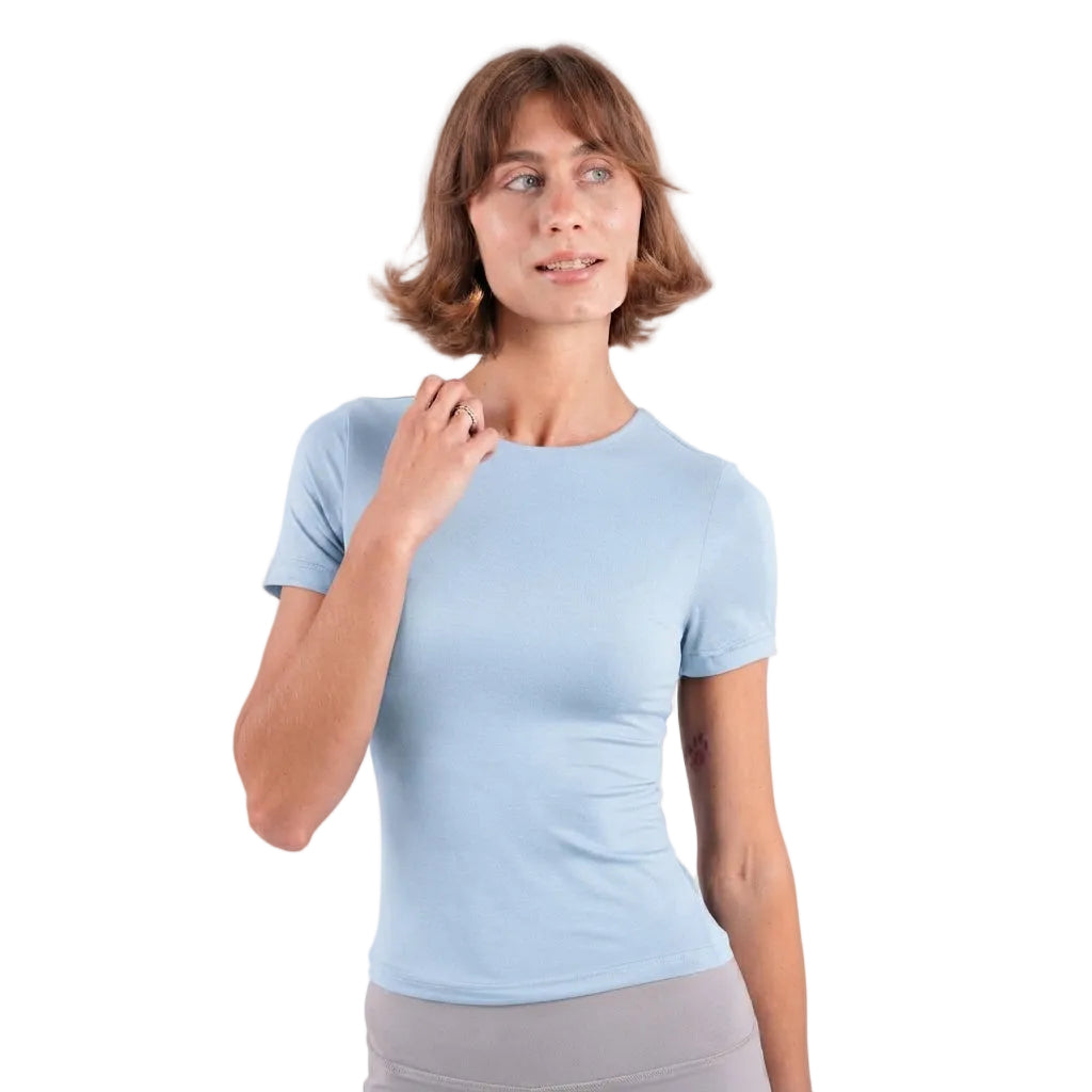 Dual-Layer Short Sleeve Top