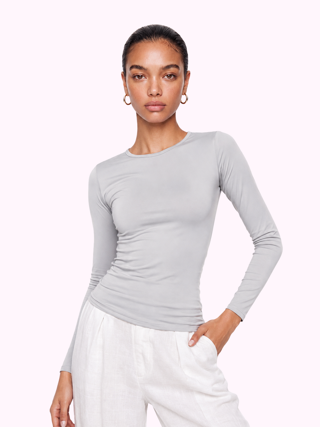 Microfiber Long Sleeve Top