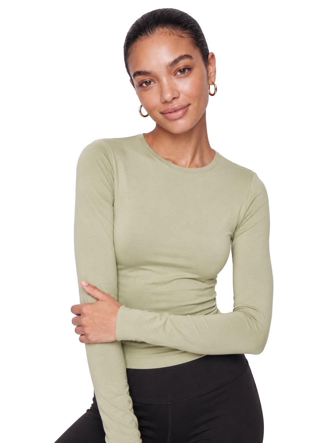 Dual-Layer Long Sleeve Top