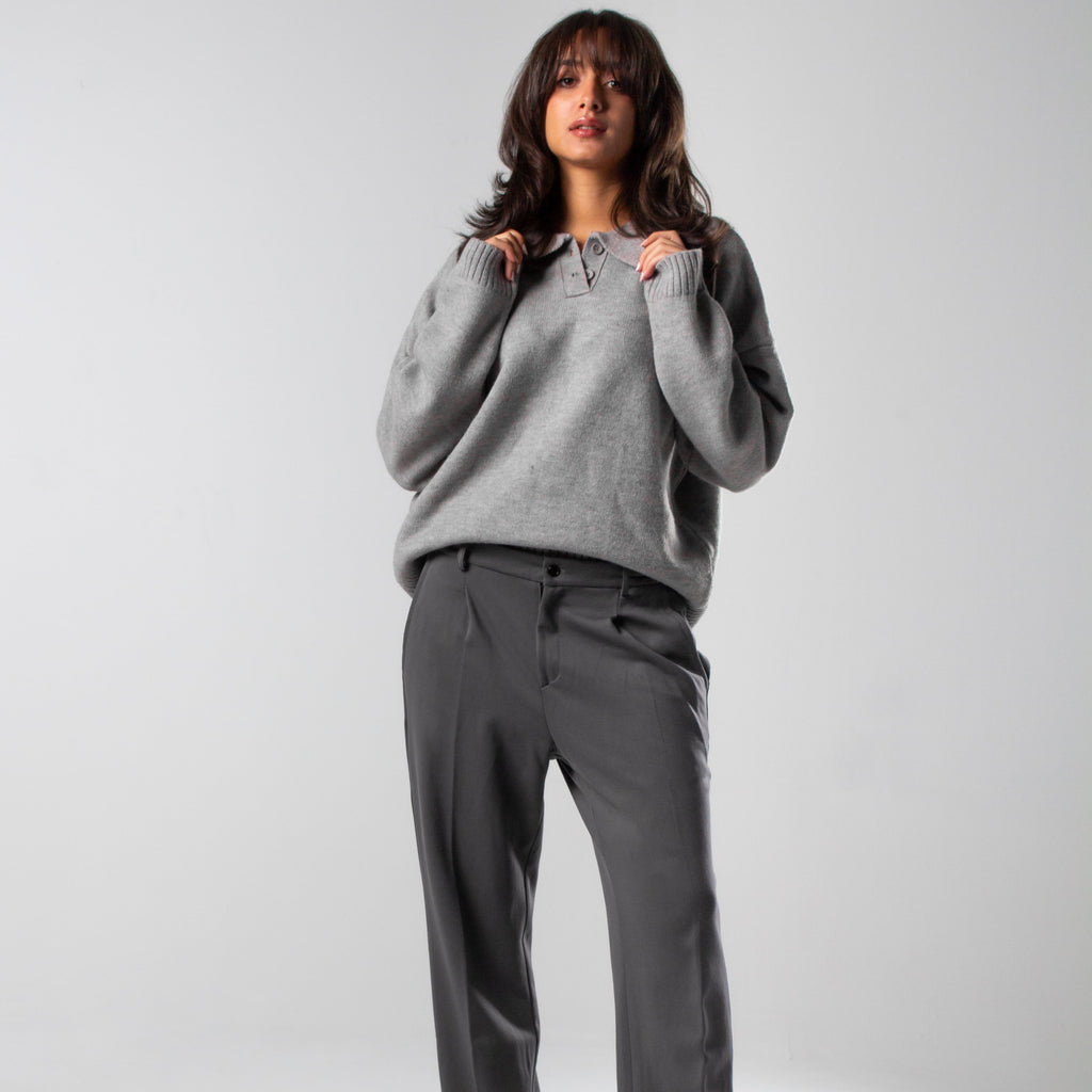 Knit Polo Sweater