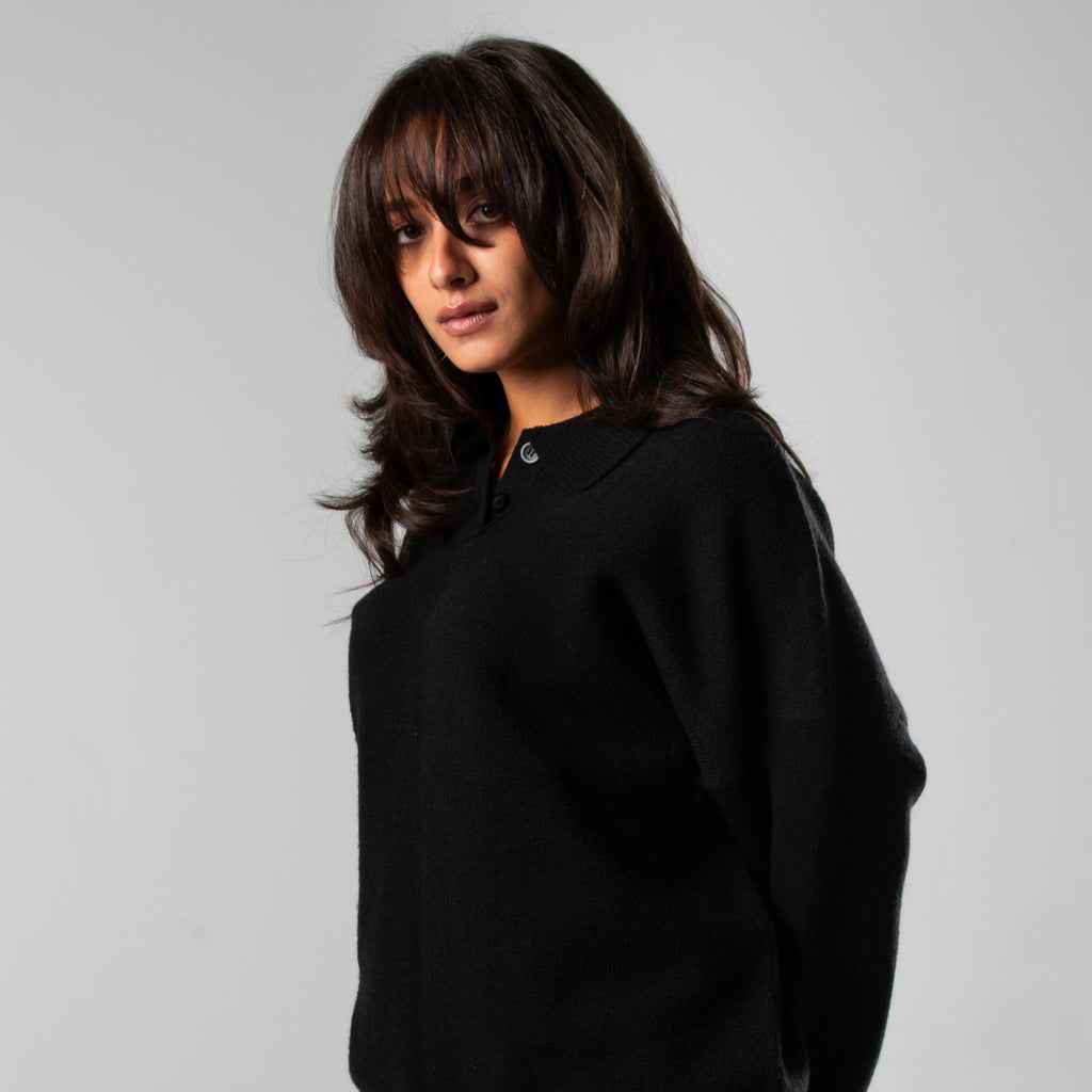 Knit Polo Sweater
