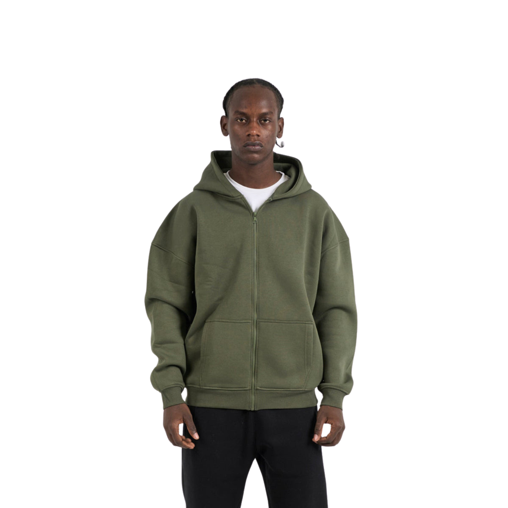 Drop Shoulder Zip-Up
