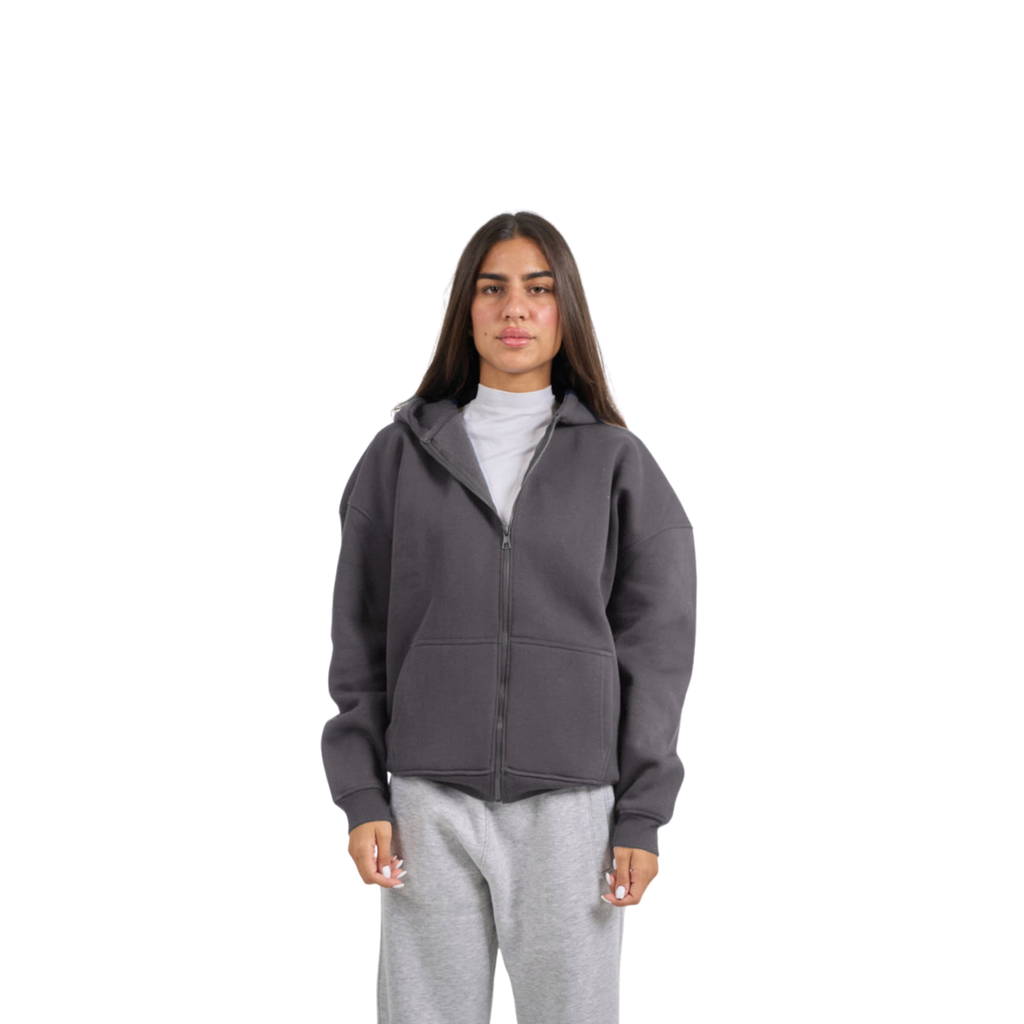 Drop Shoulder Zip-Up
