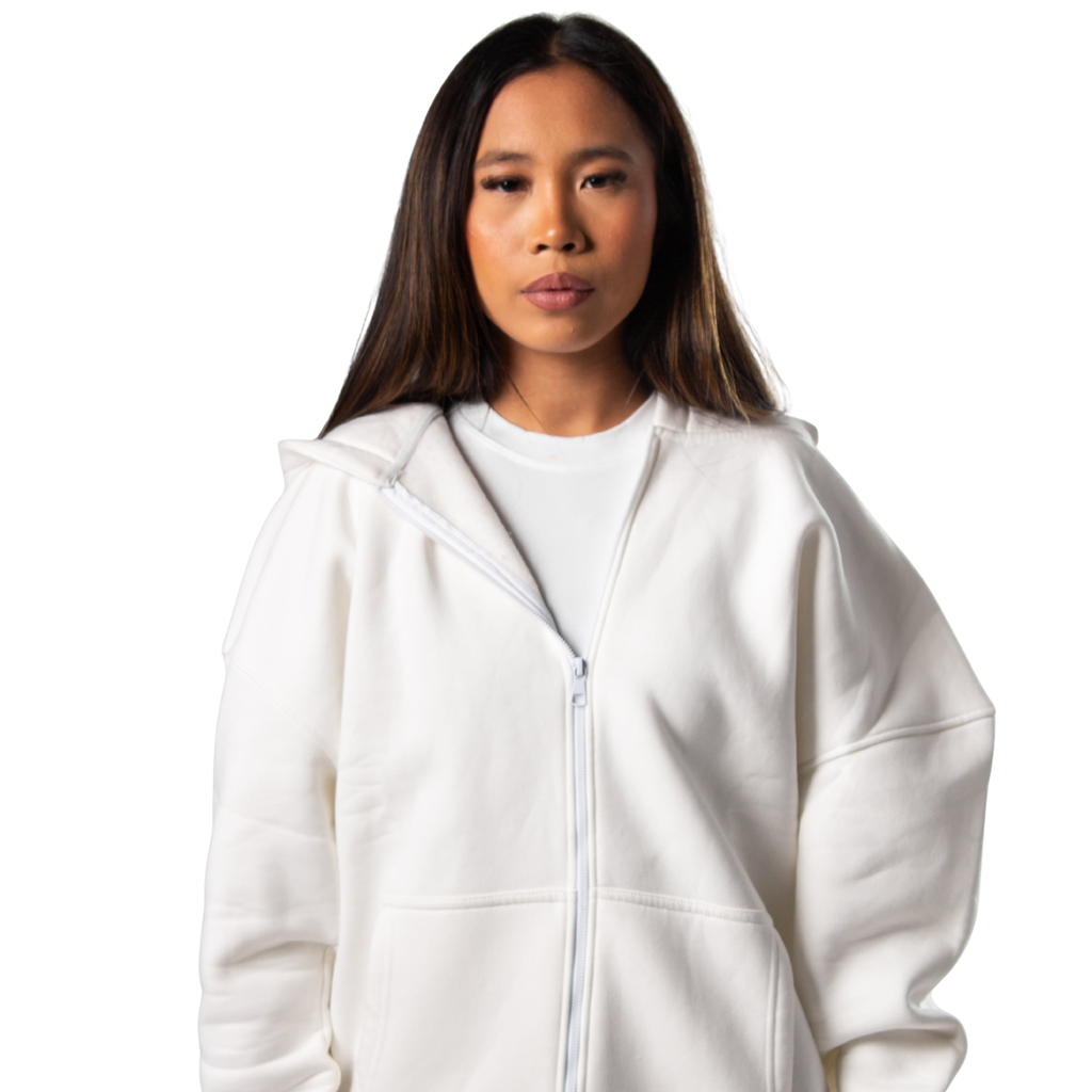 Drop Shoulder Zip-Up