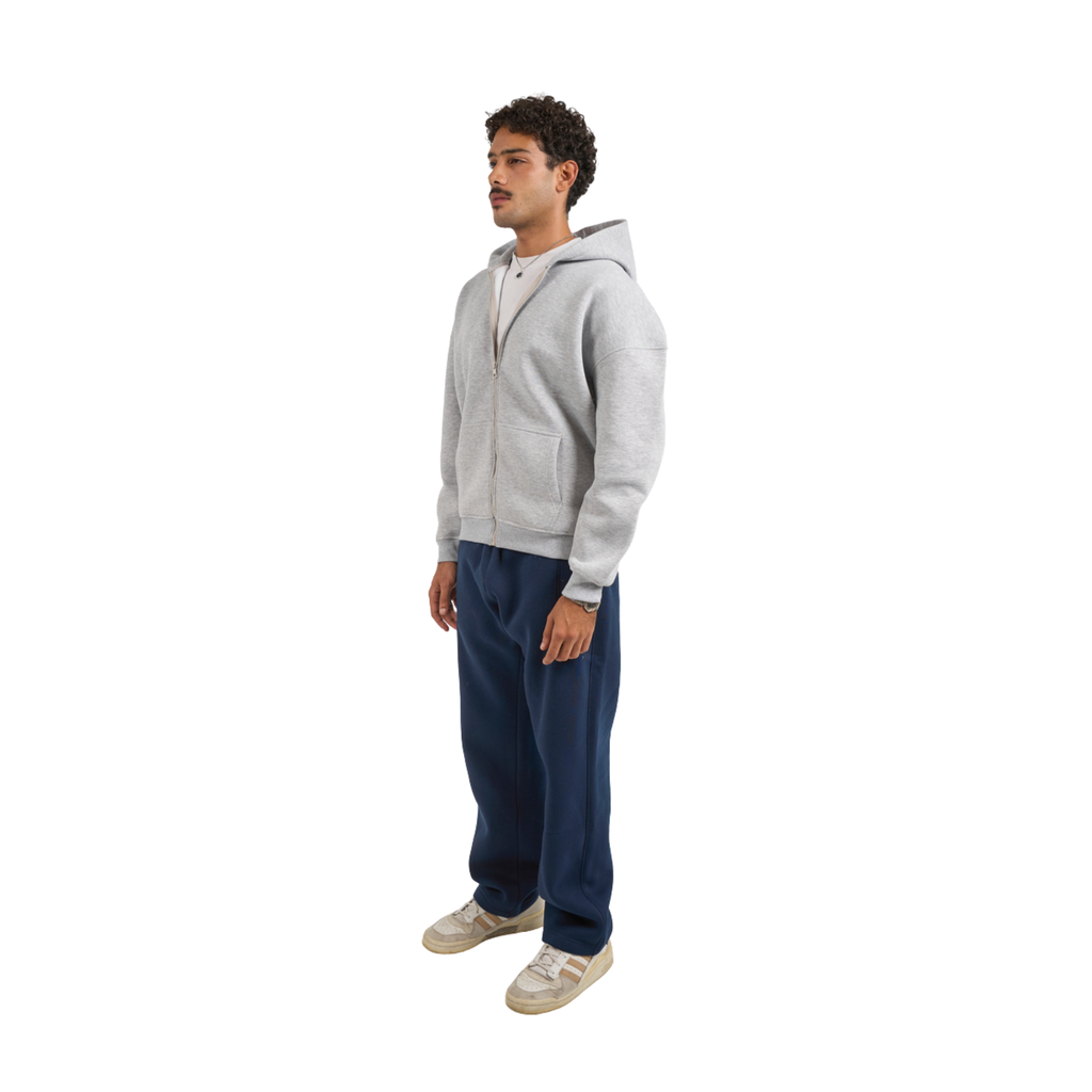 Drop Shoulder Zip-Up