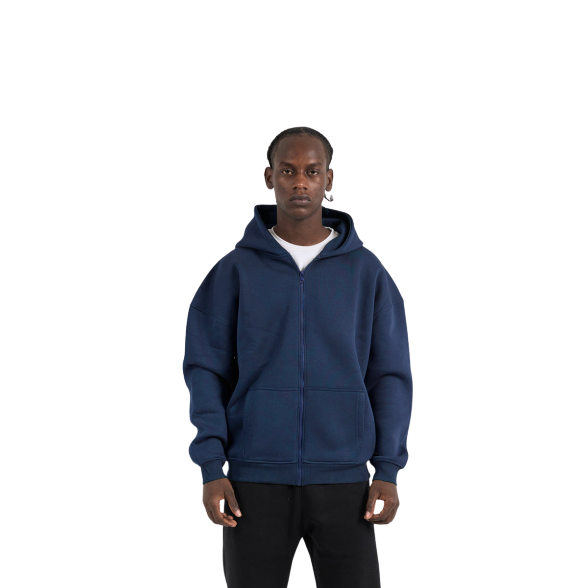 Drop Shoulder Zip-Up