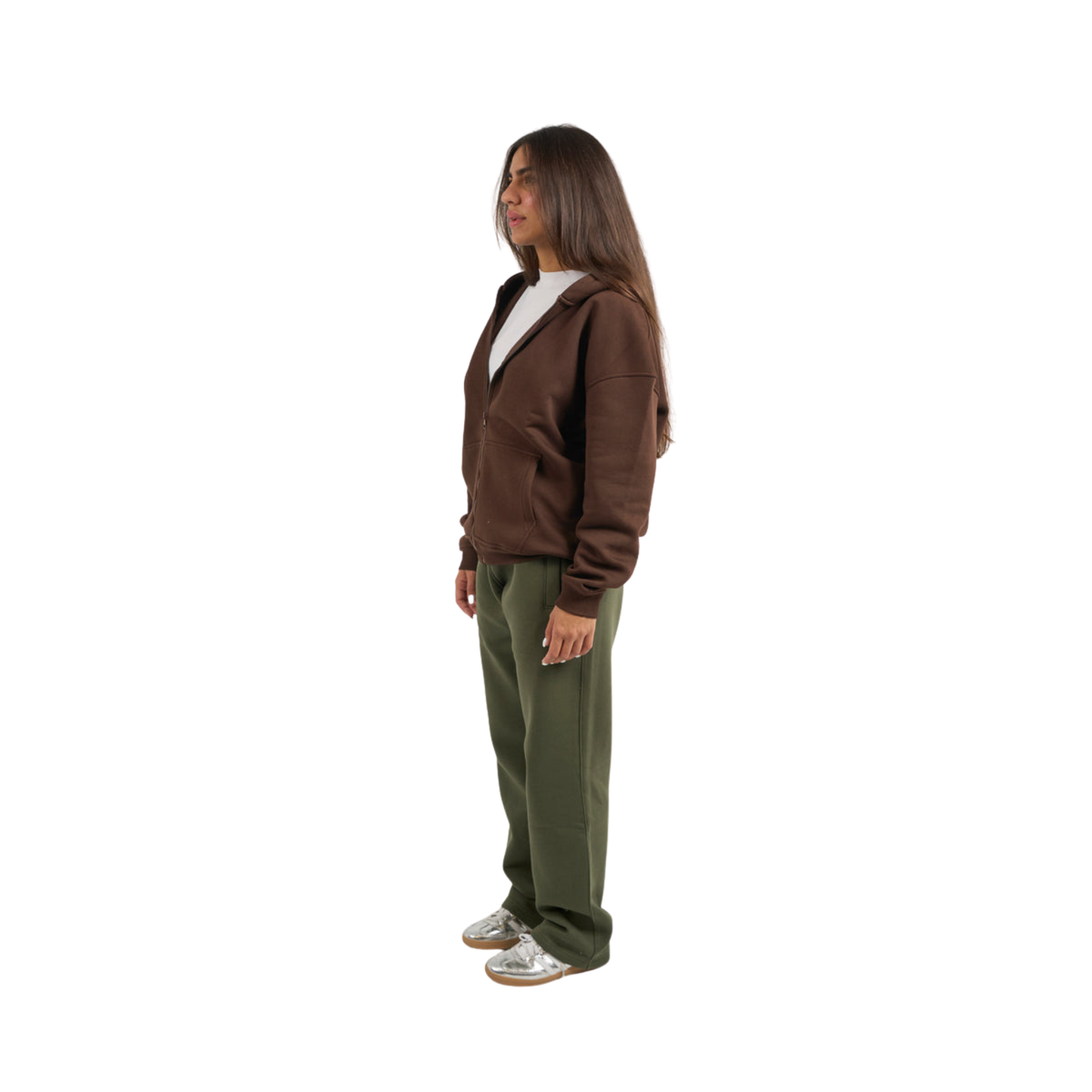 Drop Shoulder Zip-Up